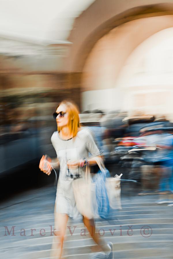 Expressive Modern Woman walking downtown |  buy high definition JPEG file ready to print