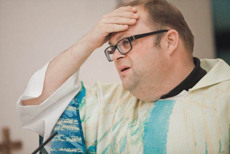 worried priest - religious ceremony